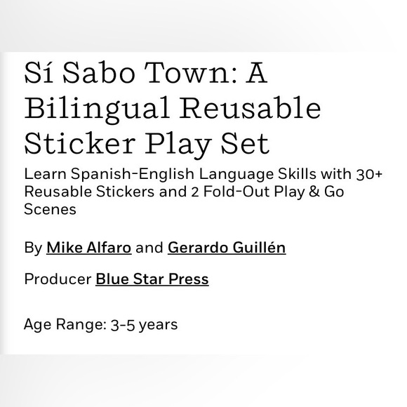 Si Sabo Town Spanish-English Sticker Set - Picture 5 of 9